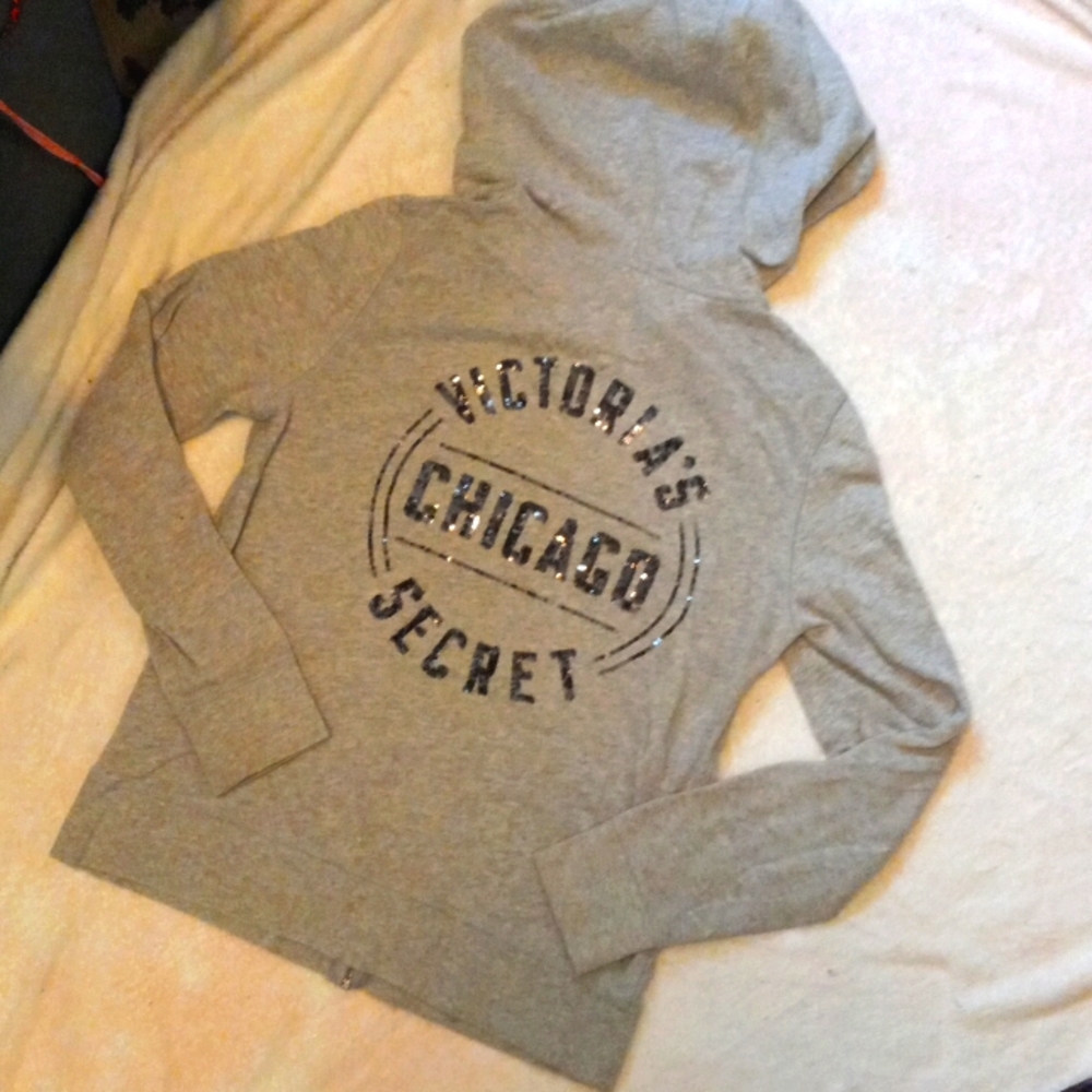 Victoria's Secret Gray Zip Up, Small